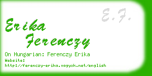 erika ferenczy business card